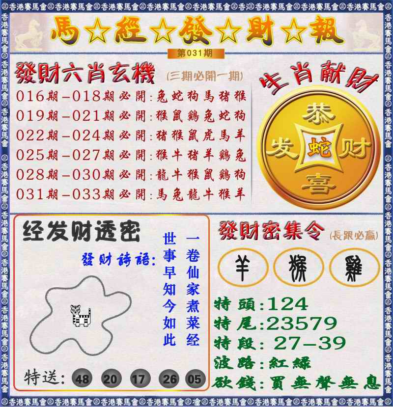 031期马经发财报（荐）[图]